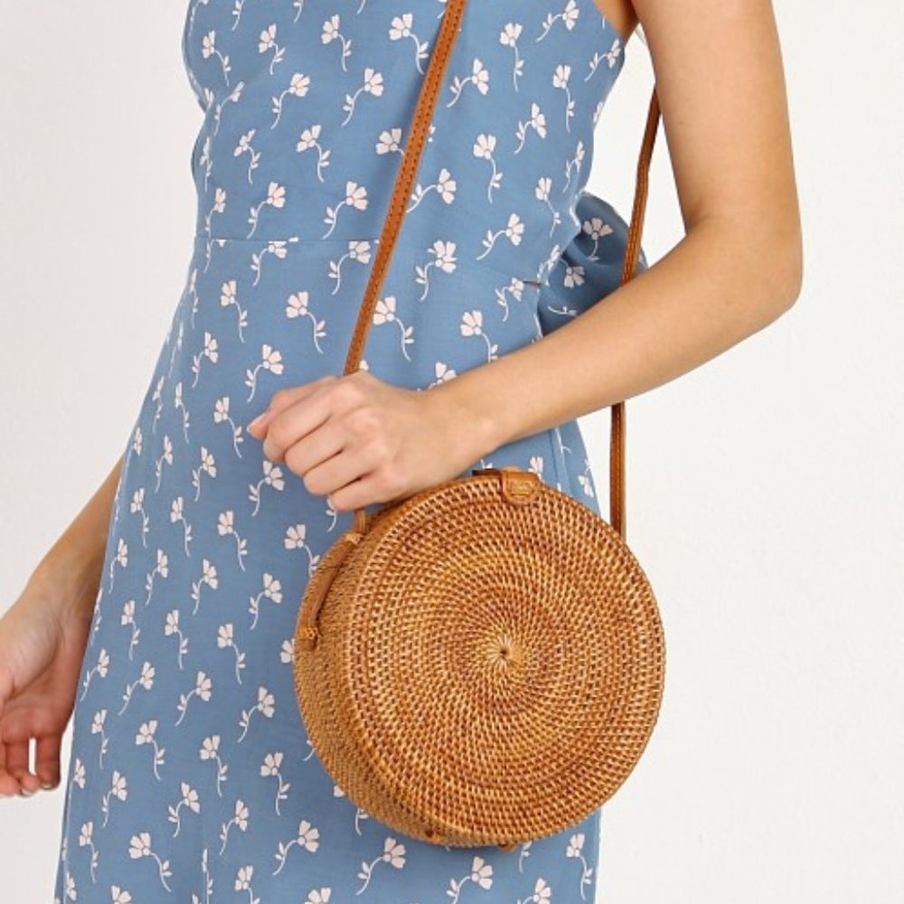 Faithful the Brand Jana Circle Round Wicker Bag